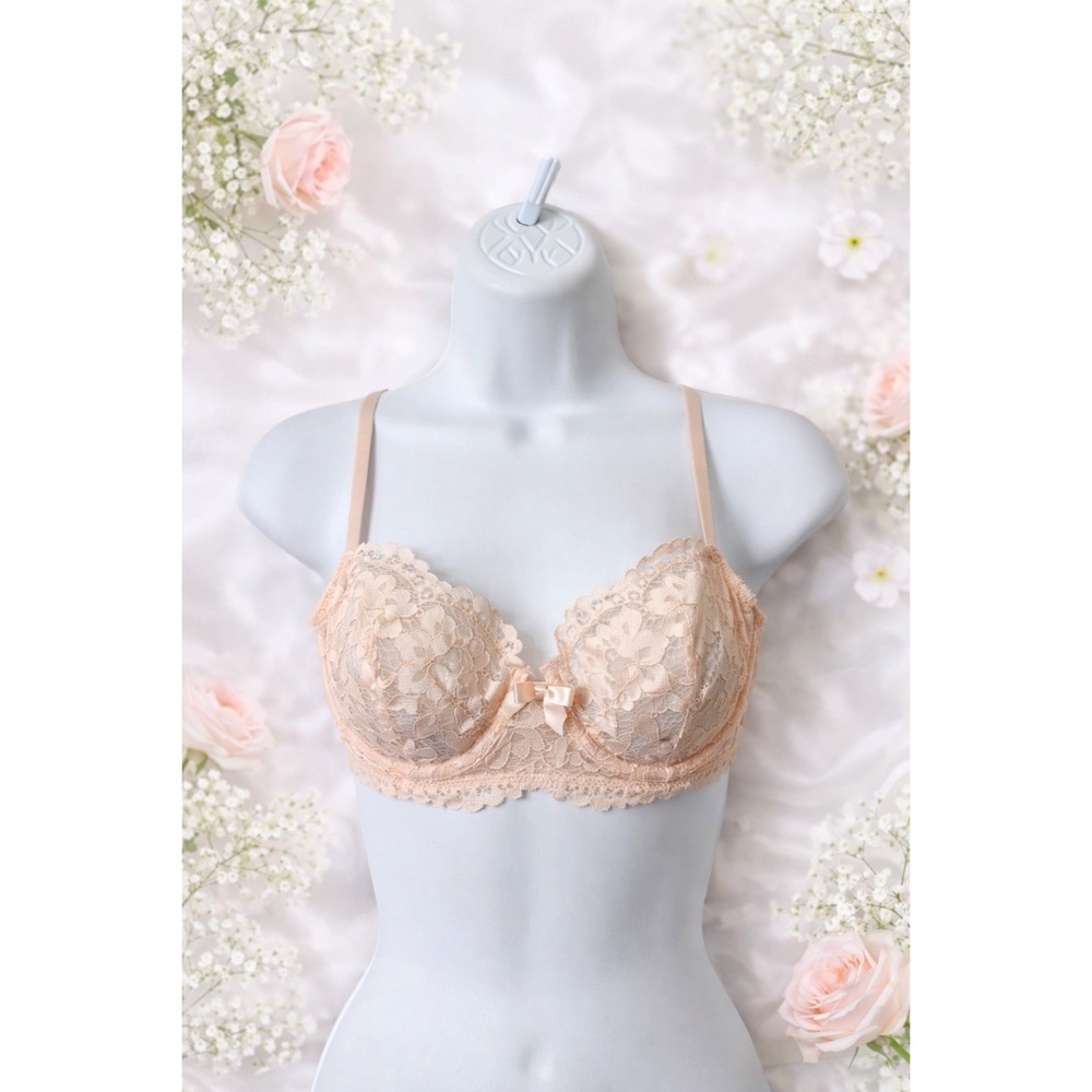 New Victoria's Secret Very Sexy Demi Bra Blush Pink Unlined Size‎ 34C